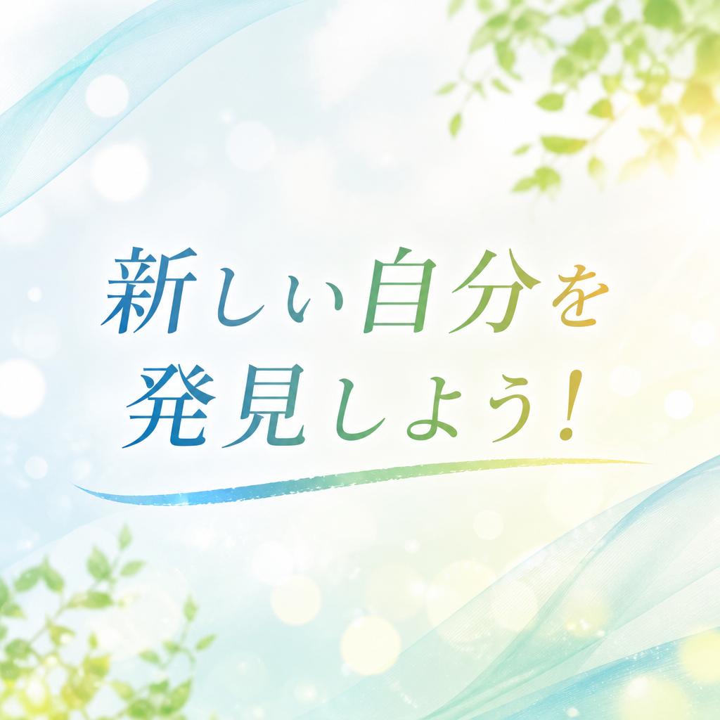 新しい自分を発見しよう！