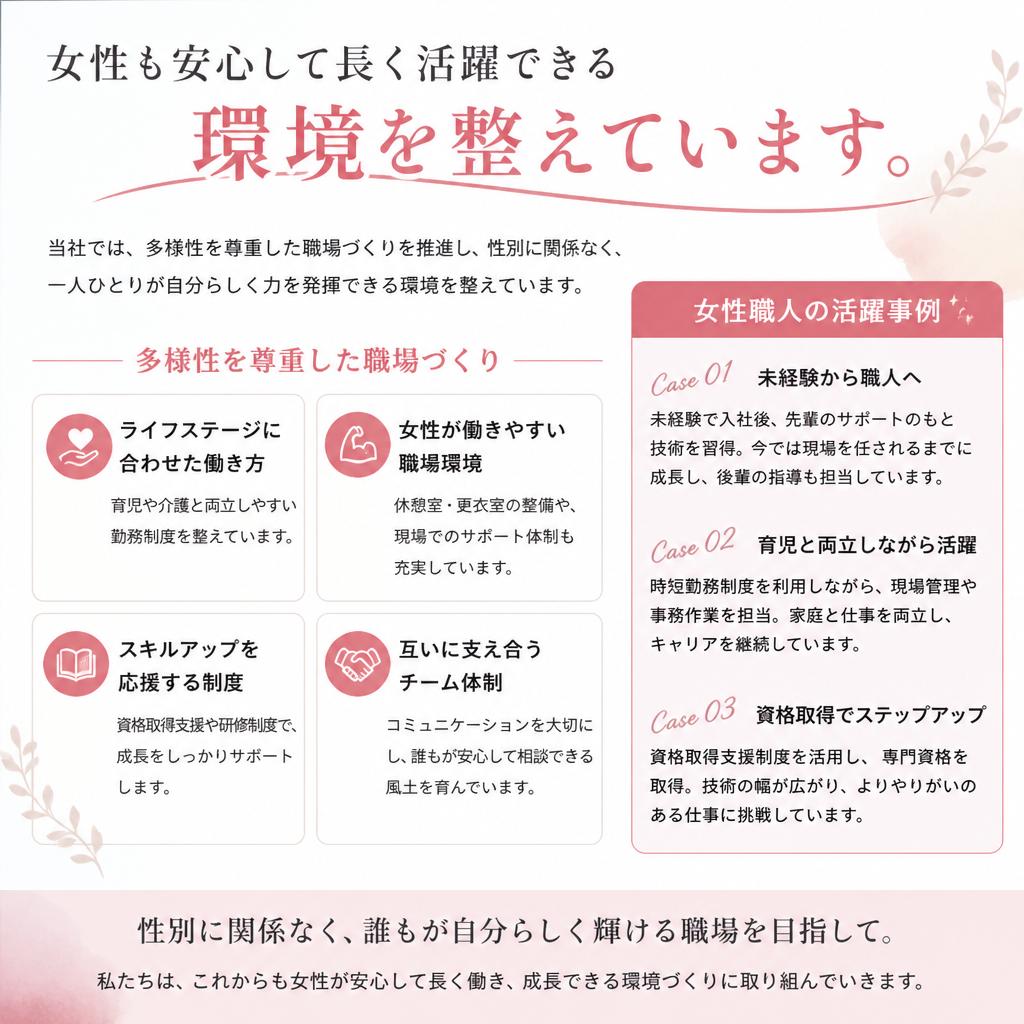 女性の活躍を応援