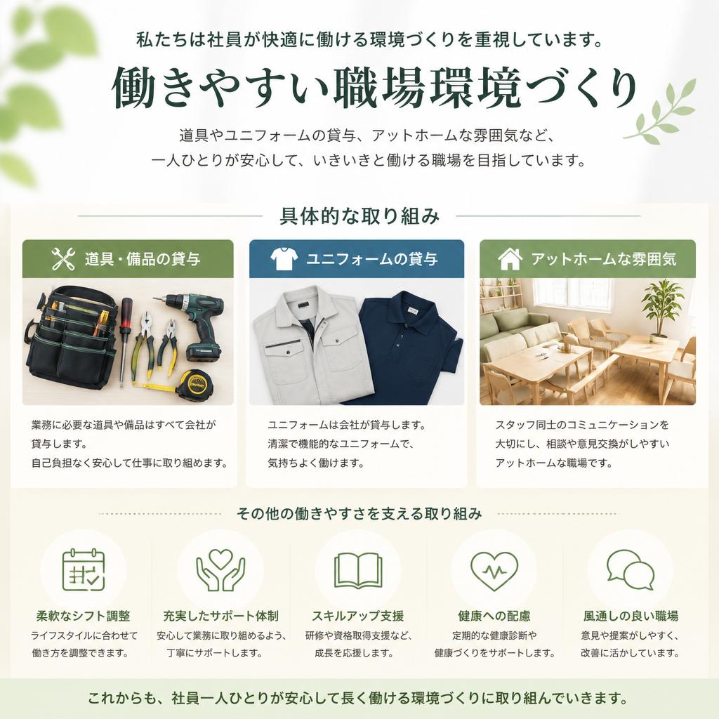 快適な職場環境への取り組み