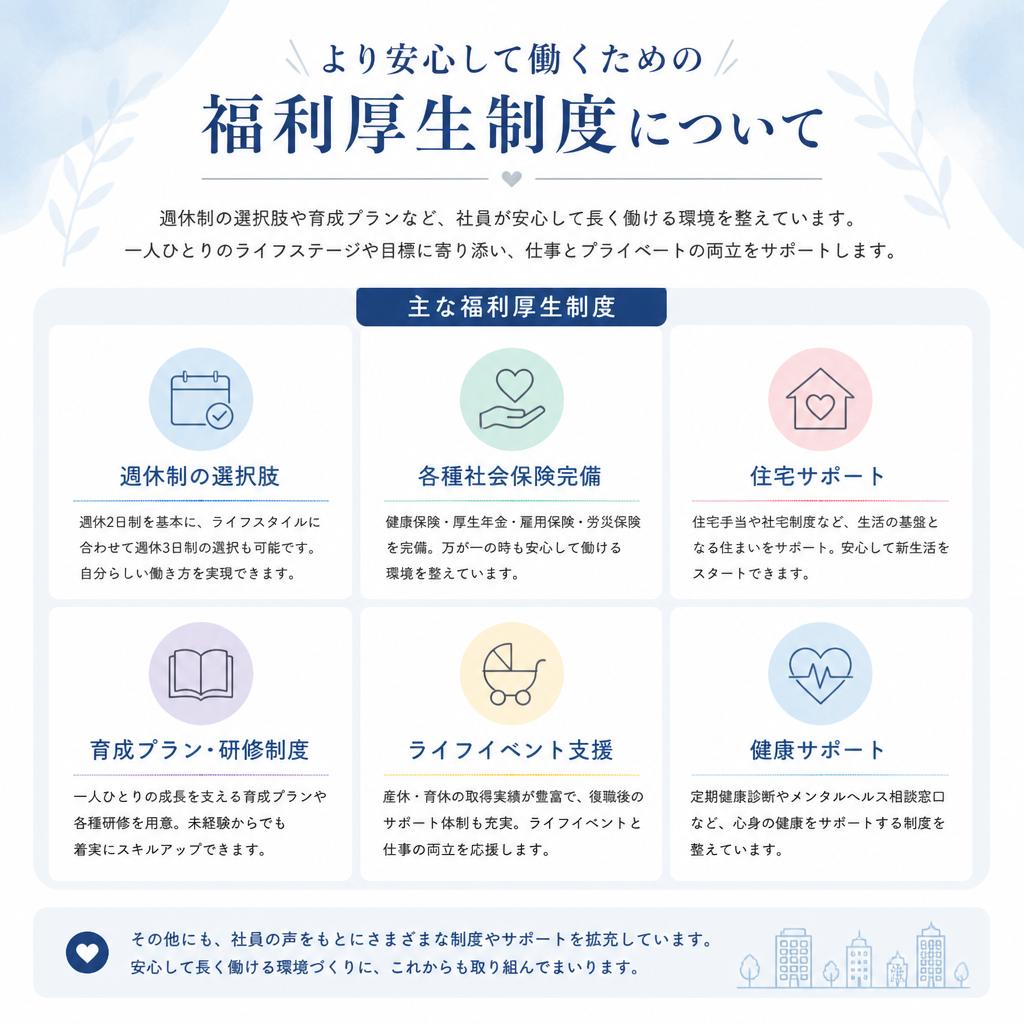 充実した福利厚生のご紹介