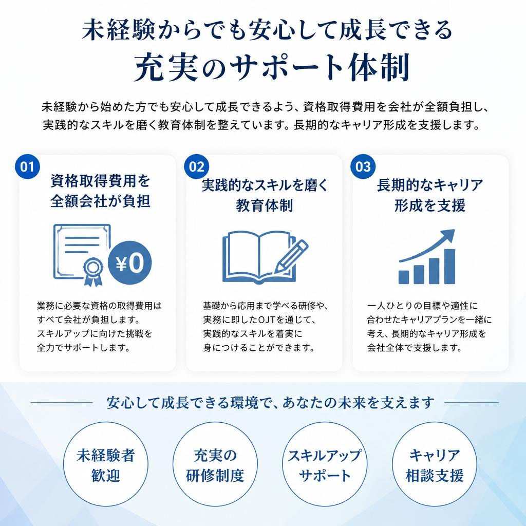 スキルを磨く！充実した教育体制