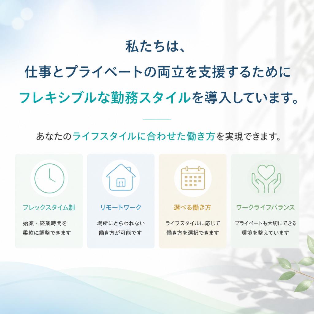 フレキシブルな勤務形態
