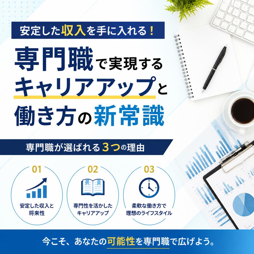 安定した収入を手に入れる！専門職で実現するキャリアアップと働き方の新常識