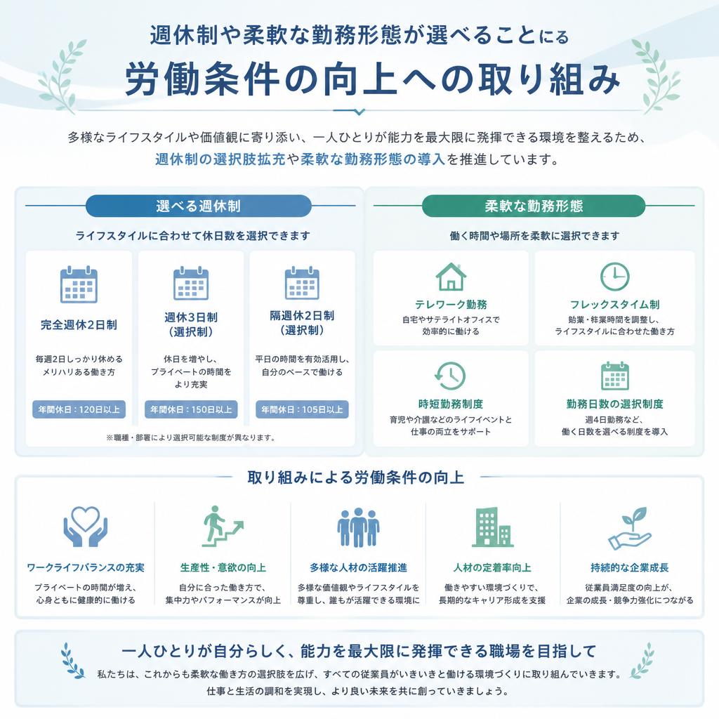 3. 労働条件の見直しで実現する働きやすさ