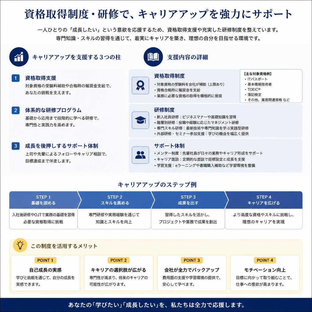4. 効率的なキャリアアップの支援体制