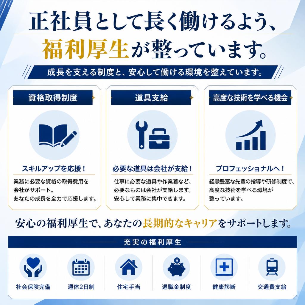 福利厚生が充実した環境
