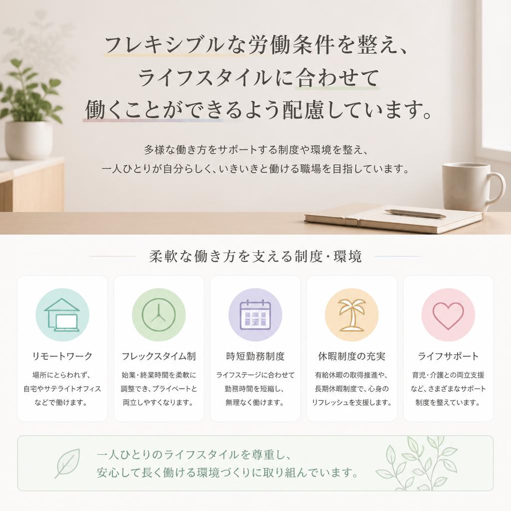 2. 労働条件の見直し: 働きやすさを追求した職場